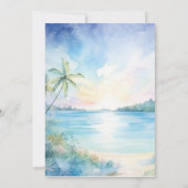 Tropische Bliss-Hochzeit speichern Sie das Datum Save The Date (Rückseite)