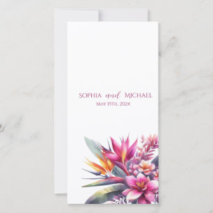 Tropische Bliss-Hochzeitskalender für Wasserfarben