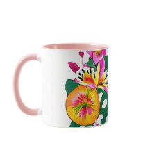 Tropische Blossom-Tasse: Eleganz der Natur