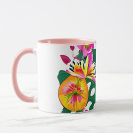 Tropische Blossom-Tasse: Eleganz der Natur Tasse