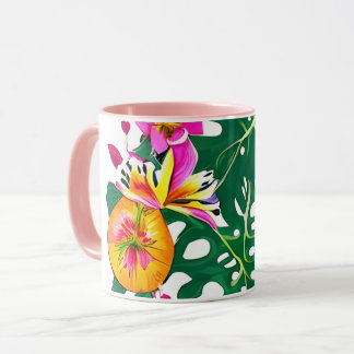 Tropische Blossom-Tasse: Eleganz der Natur Tasse