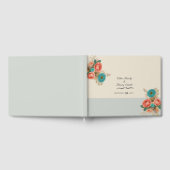 Tropische Blues & Grüntöne Öko Friendly Beach Wedd Gästebuch (Voll)