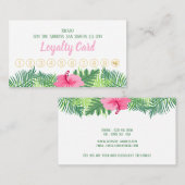 Tropische Blume 10. Ernennung Personalisiert Treuekarte (Vorne/Hinten)