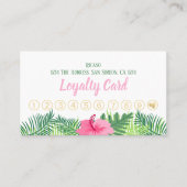 Tropische Blume 10. Ernennung Personalisiert Treuekarte (Vorderseite)