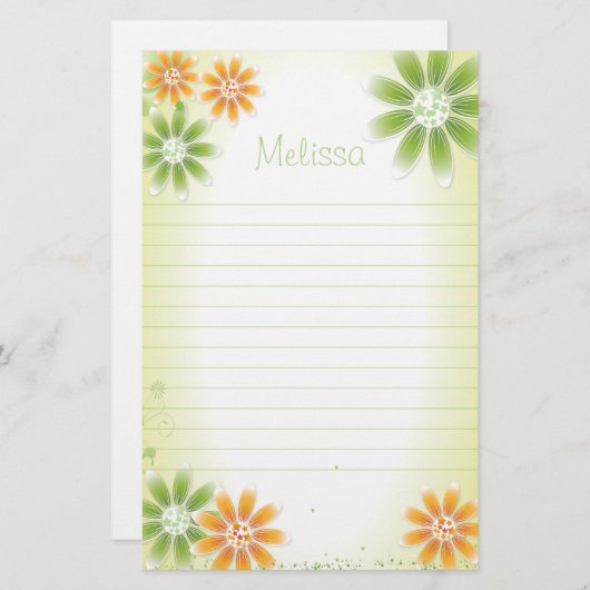 Tropische Blume 5,5" x 8,5" Papier (Vorne/Hinten)