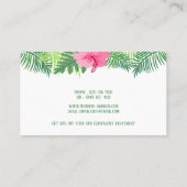 Tropische Blume 6. Ernennung Personalisiert Treuekarte (Rückseite)