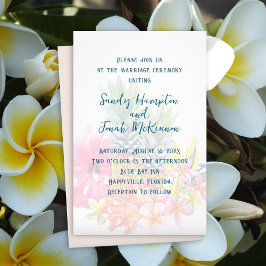 Tropische Blume Ananas Budget Hochzeit Einladung Flyer