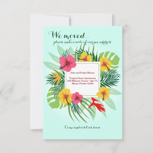 Tropische Blume Ankündigung (Vorderseite)