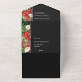 Tropische Blume auf einer Hochzeit All In One Einladung (Außenbereich)