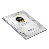 Tropische Blume aus weißem Imitat mit Akzent Notizblock (Rechte Seite)