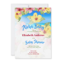 Tropische Blume Baby Dusche Beach Aloha