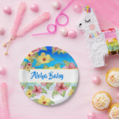 Tropische Blume Baby Dusche Beach Aloha Pappteller (Party)