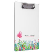Tropische Blume Bänder und rosa Flamingo Klemmbrett (Rechts)