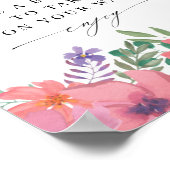 Tropische Blume Bar Dusche Gefallen Print Poster (Ecke)