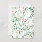 Tropische Blume Beach Party UAWG RSVP Karte (Rückseite)