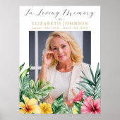 Tropische Blume - Beerdigungszeichen Poster (Vorne)