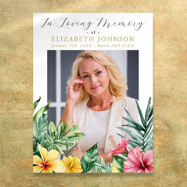 Tropische Blume - Beerdigungszeichen Poster