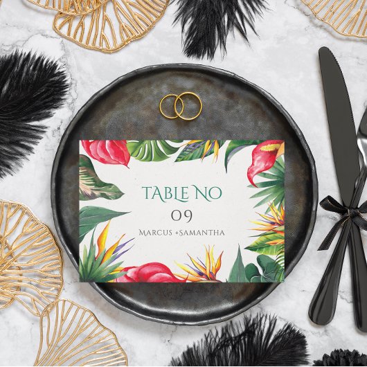 Tropische Blume Begleitkarte