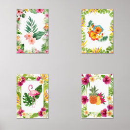 Tropische Blume Bilderwand Sets