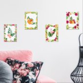 Tropische Blume Bilderwand Sets (Wohnzimmer)
