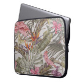 Tropische Blume, Blätter aus Palmen, Paradies Laptopschutzhülle (Vorderseite Links)