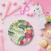 Tropische Blume Blätter Brautparty Party Pappteller (Party)