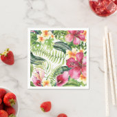 Tropische Blume Blätter Brautparty Party Serviette (Beispiel)