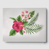 Tropische Blume & Blätter Hochzeitshaus Gästebuch (Rückseite)