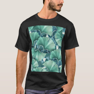 Tropische Blume, Blätter, nahtloser Hintergrund T-Shirt