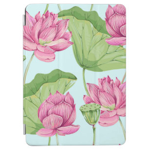 Tropische Blume, Blätter, Rosa Lotus,  iPad Air Hülle