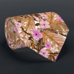 Tropische Blume Blätter Rosa Tan Beige Braun Krawatte<br><div class="desc">Moderne, rosa bis heiß rosa Blume auf braunen, beigen und braunen tropischen Pflanze und Blätter auf weißem Hintergrund. Die Nackenschleife der Männer ist cool für das Büro, eine Übernachtung in der Stadt, eine Hochzeit, für den Bräutigam oder Trauzeugen oder als Geschenk für Ihren Ehemann, Papa, Bruder oder besten Freund. Fantastisch...</div>