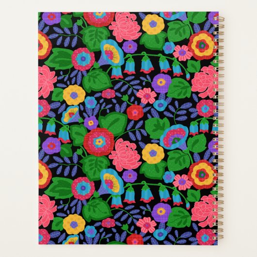 Tropische Blume Blumenmuster Sommermuster Planer (Rückseite)