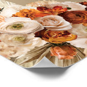 Tropische Blume Boho Boho Boca Terracotta Pampas G Poster (Ecke)