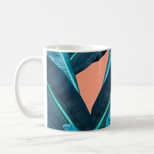 Tropische Blume, botanischer nahtloser Hintergrund Kaffeetasse