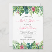 Tropische Blume Brautdusche Einladung (Vorderseite)