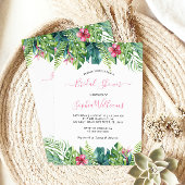 Tropische Blume Brautdusche Einladung