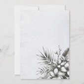Tropische Blume Brautdusche Einladung (Rückseite)
