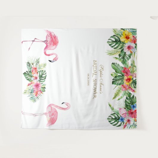 Tropische Blume Brautparty Foto Stand Prop Wandteppich (Vorderseite (Horizontal))