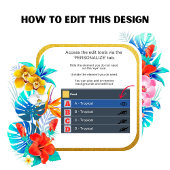 Tropische Blume Brautparty Geschenke Bridesmaid Ma Tasche