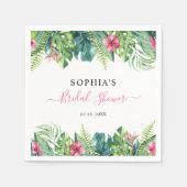 Tropische Blume Brautparty Napkins Serviette (Vorderseite)