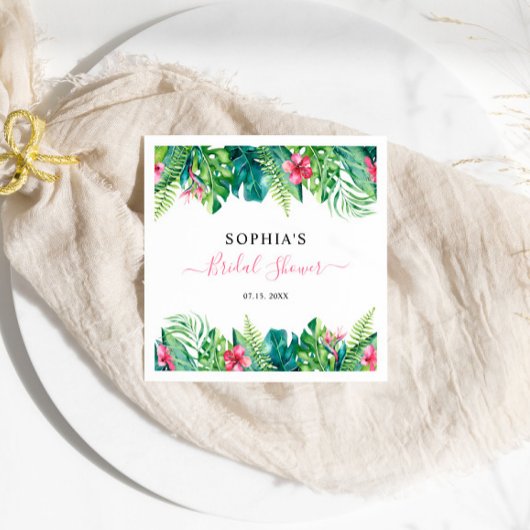 Tropische Blume Brautparty Napkins Serviette