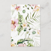 Tropische Blume Bücher für Kinderkarte, Buchungsan Begleitkarte (Rückseite)