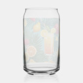 Tropische Blume, bunte Früchte Trinkbehälter Set Dosenglas (Rückseite)