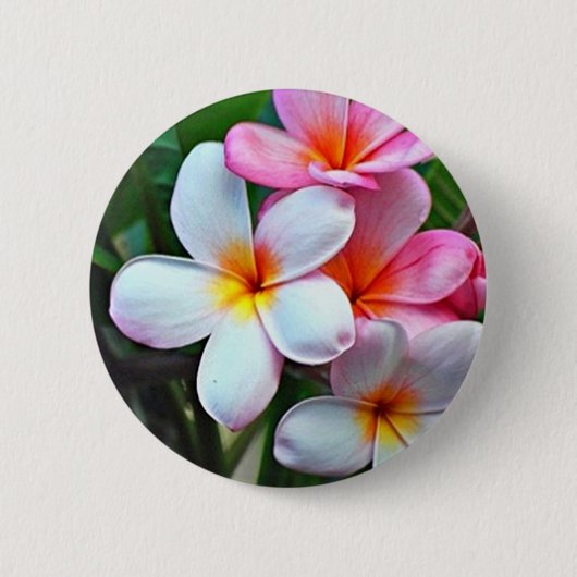 Tropische Blume Button (Vorderseite)