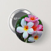 Tropische Blume Button (Vorne & Hinten)