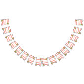 Tropische Blume Coral Pink Baby Dusche Wimpelkette (Alle)