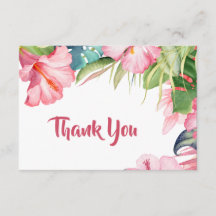Tropische Blume Danke Karte