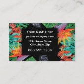 Tropische Blume Der Vogel des Paradieses Beruflich Visitenkarte (Rückseite)