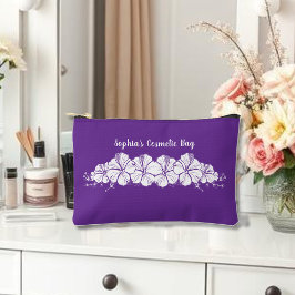 Tropische Blume des hawaiianischen Hibiskus Lila Zubehörtasche