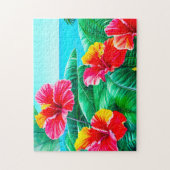 Tropische Blume des hawaiianischen Hibiskus Puzzle (Vertikal)